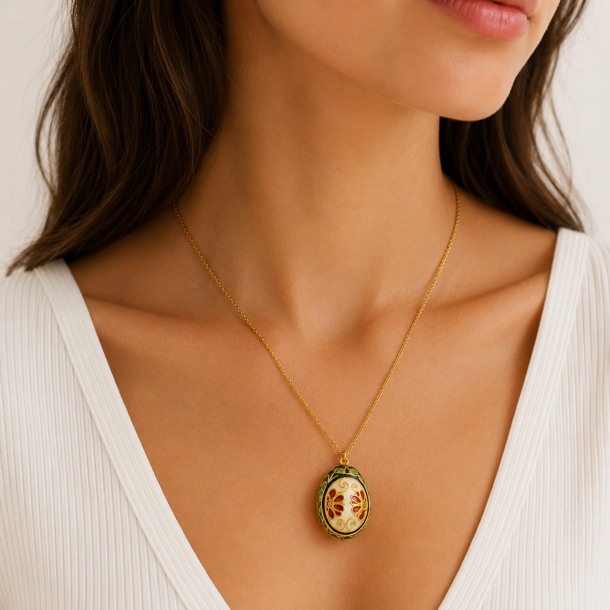 The Imperial Egg Necklace | Ivory Garden