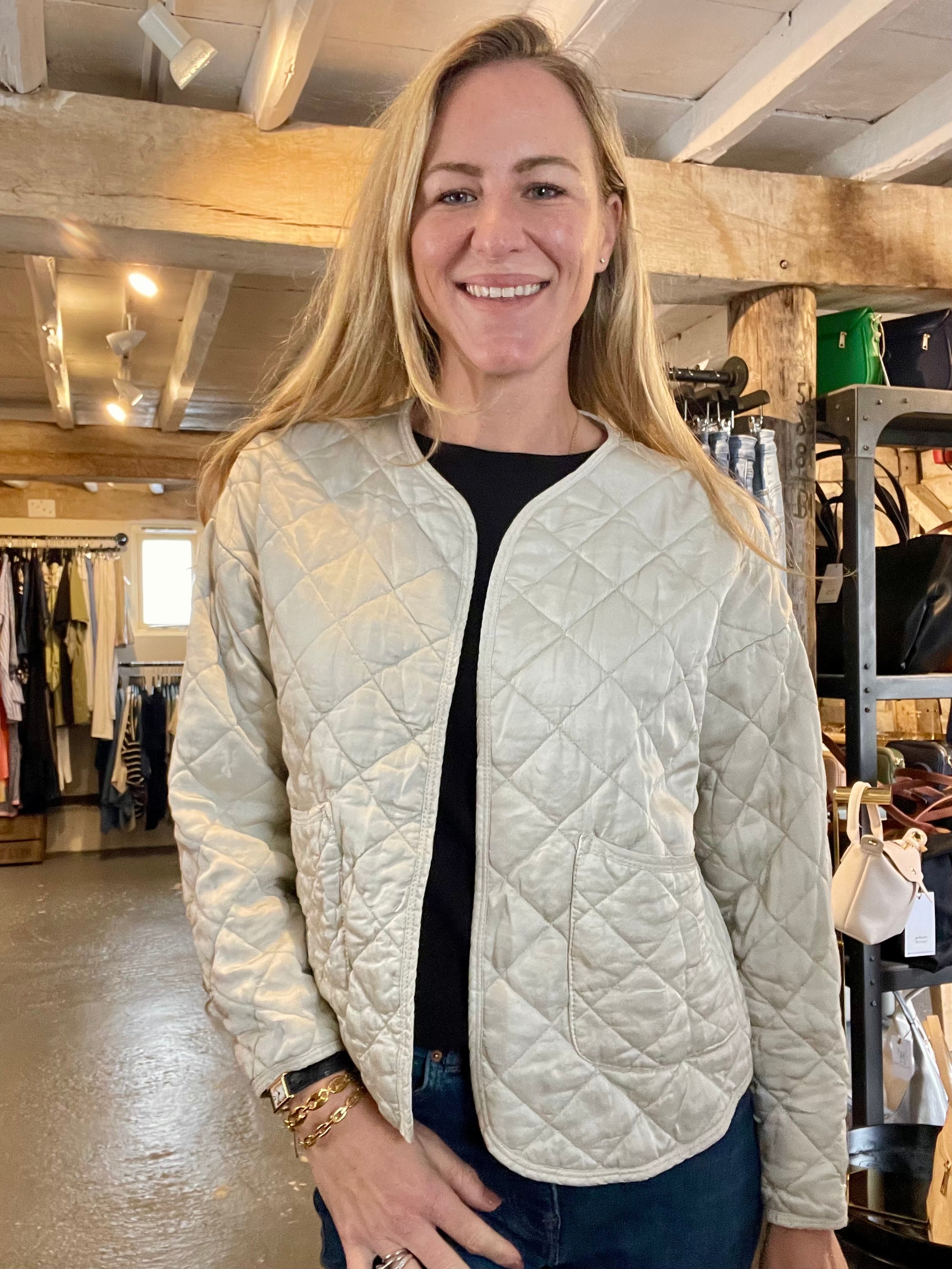 Quilted Bomber Jacket