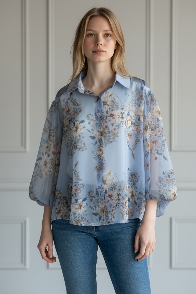 Floral Chiffon Blouse