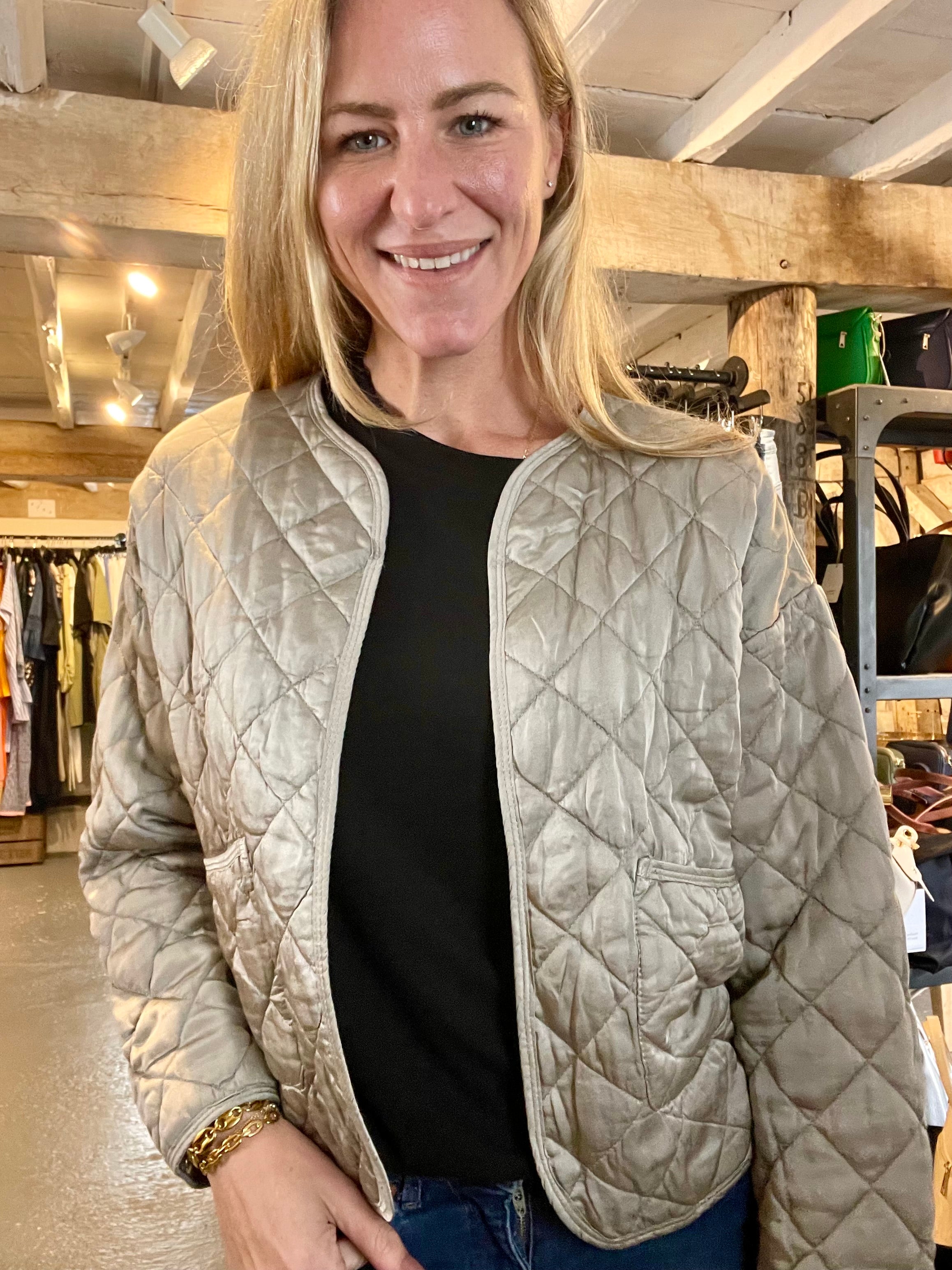 Quilted Bomber Jacket