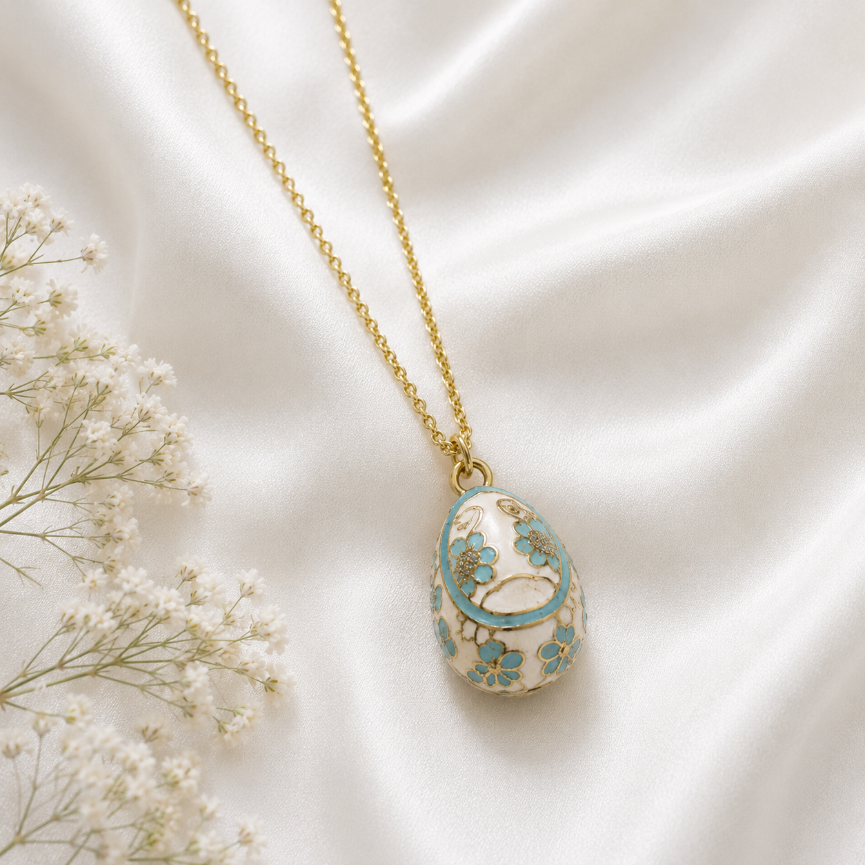The Imperial Egg Necklace | Bluebell Ivory