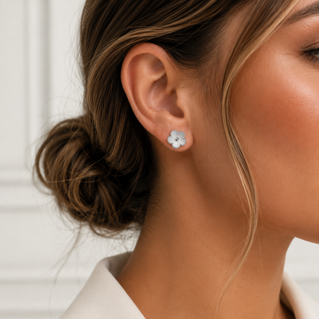 The Amara Silver Stud Earrings