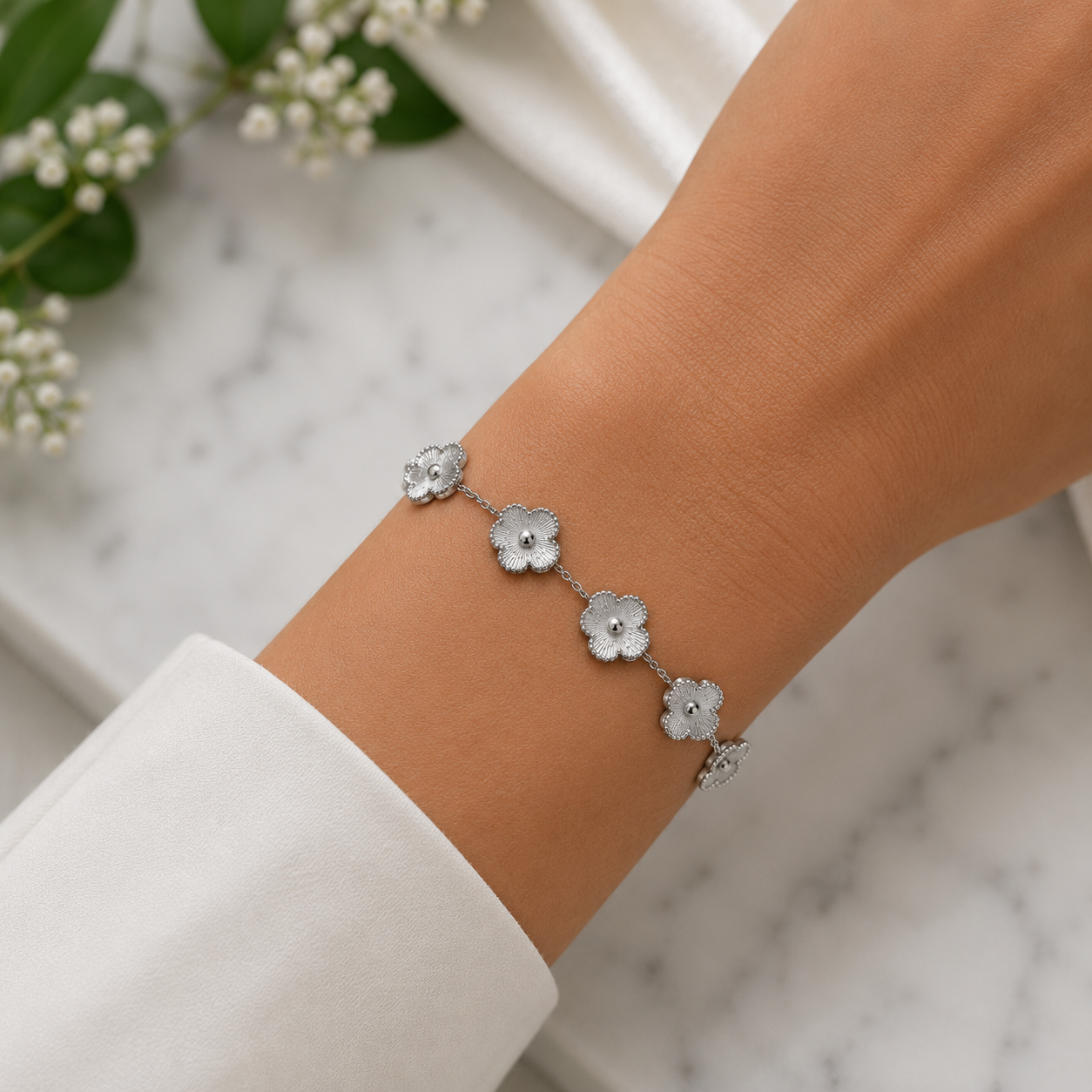 The Amara Silver Bracelet