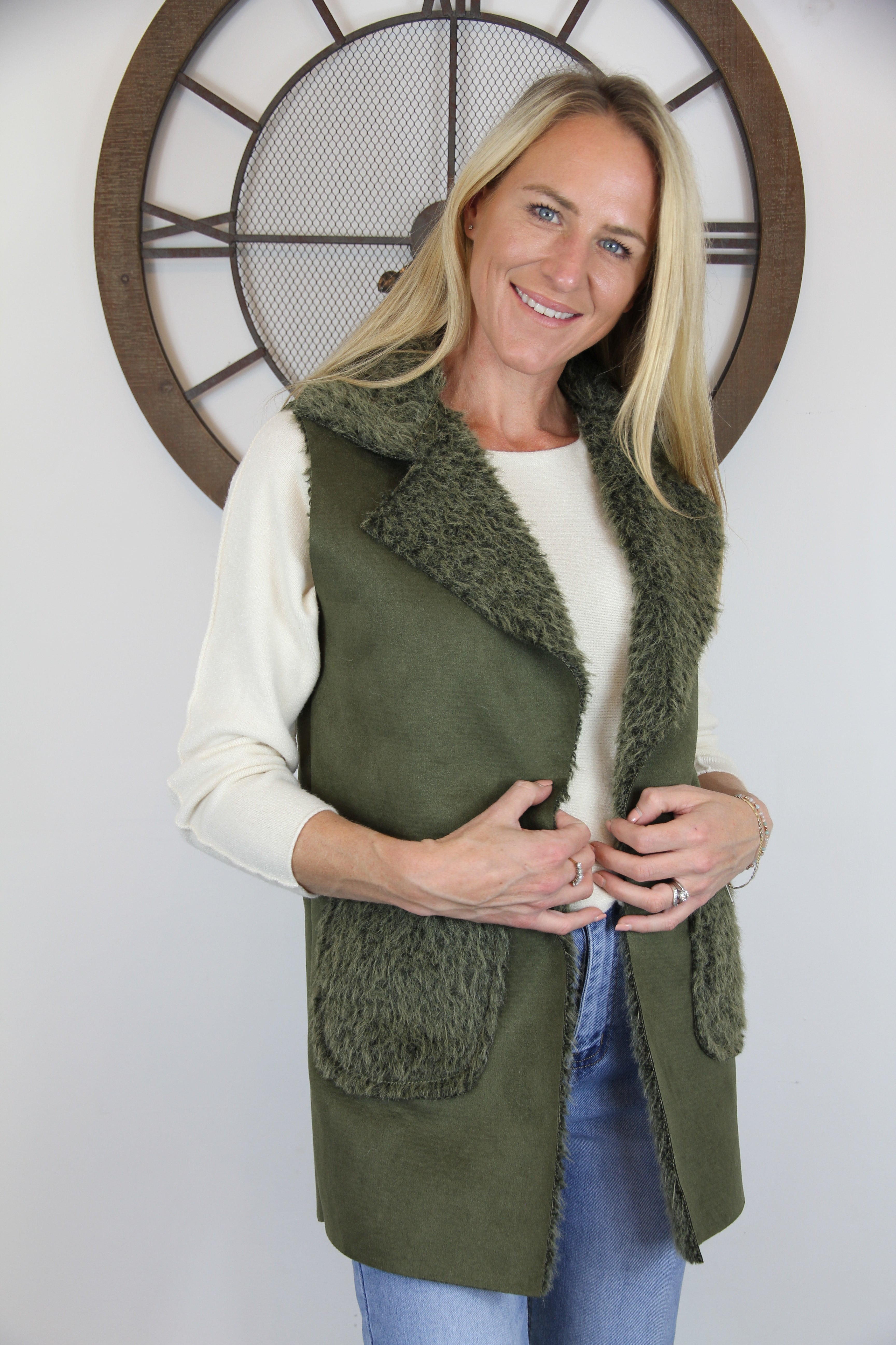 Suede Effect Gilet