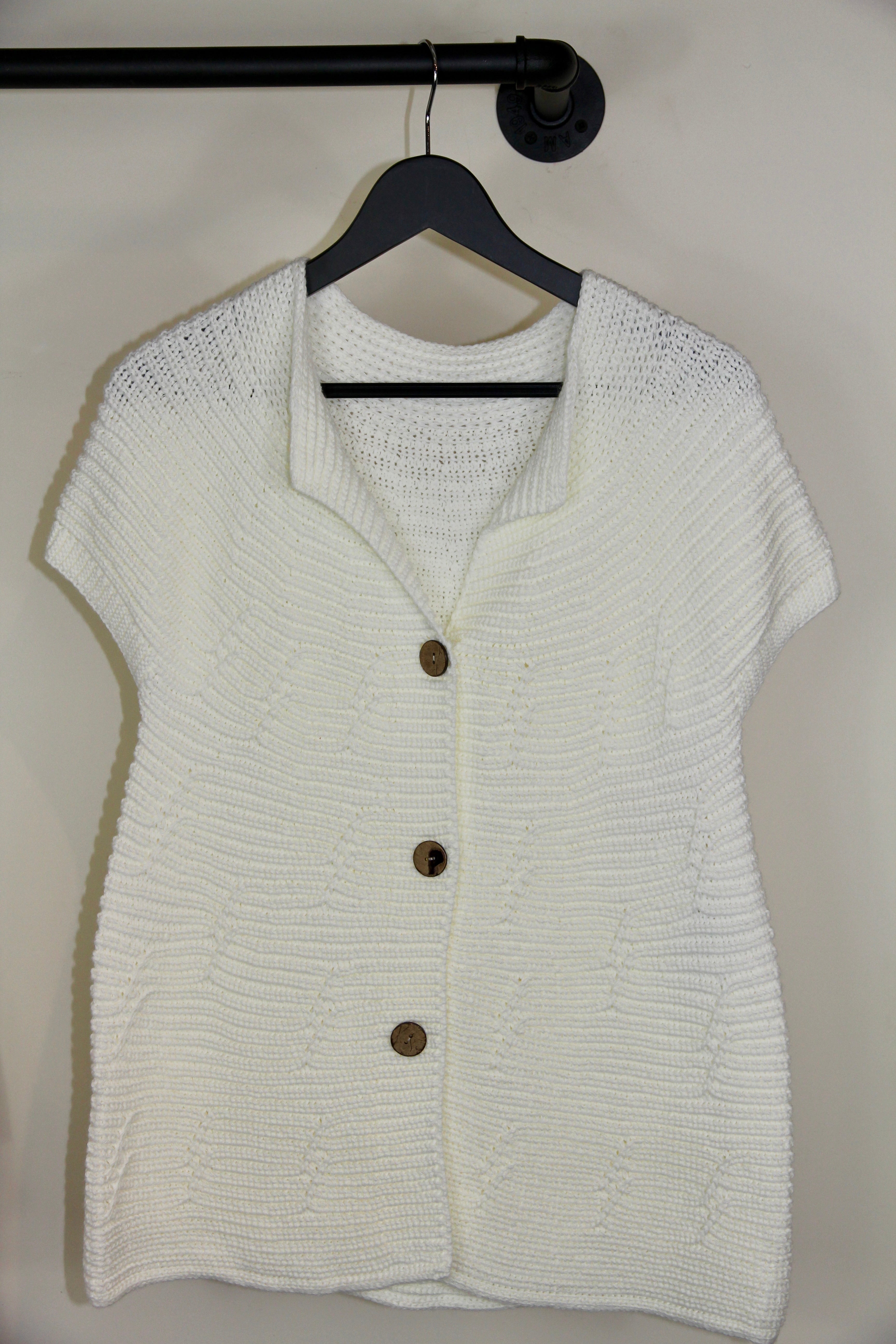 Longline Knit Cardigan Vest