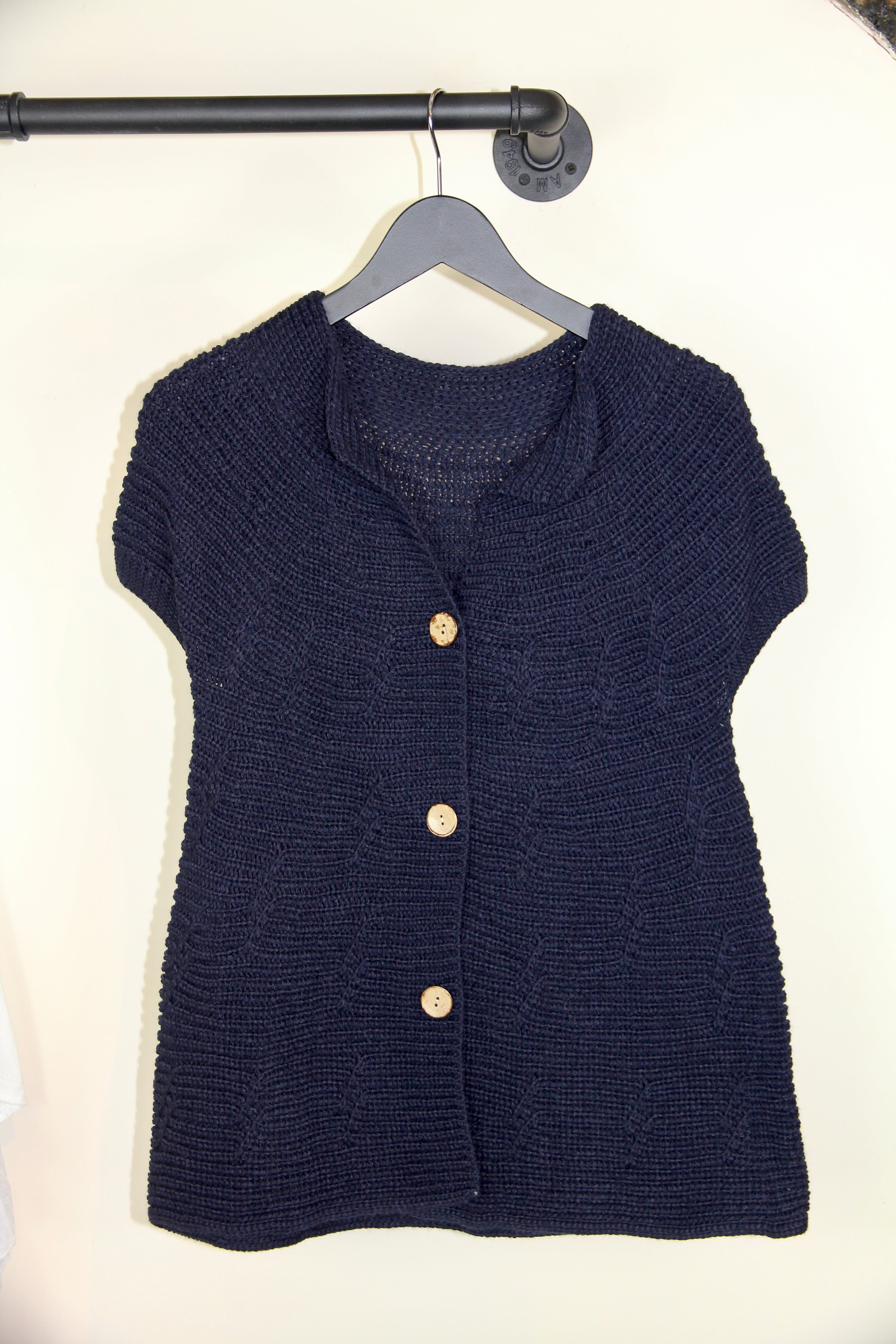 Longline Knit Cardigan Vest