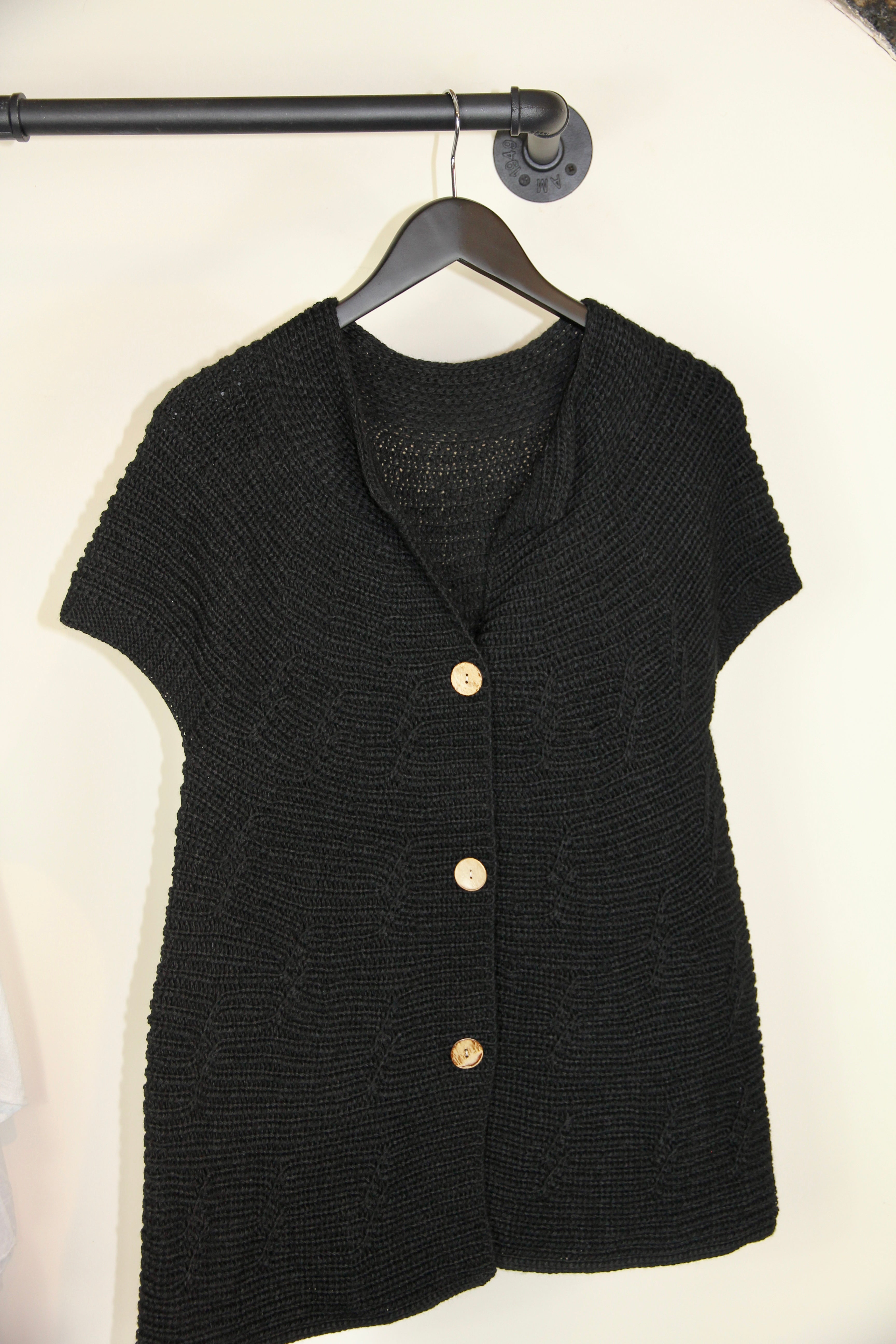 Longline Knit Cardigan Vest