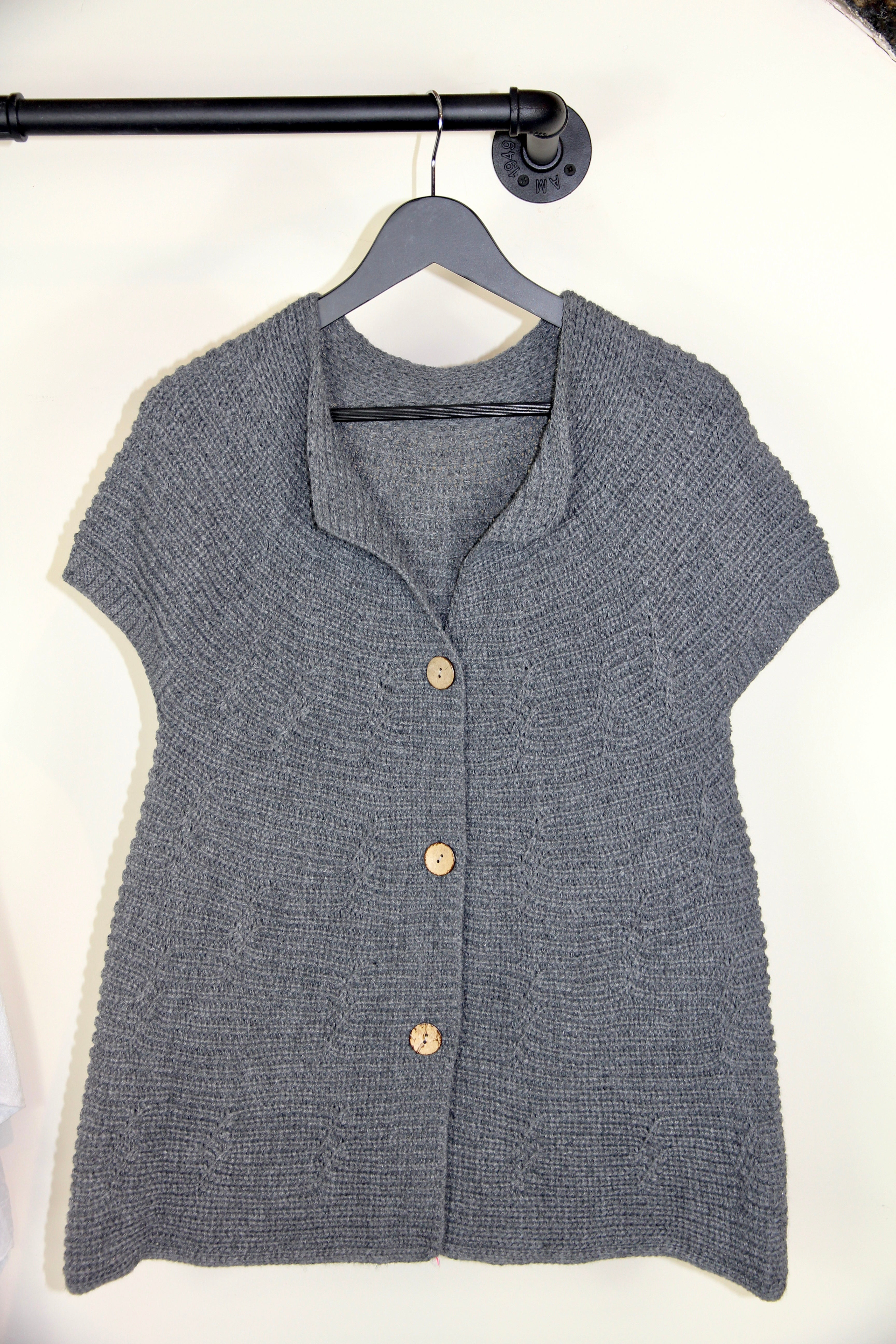 Longline Knit Cardigan Vest