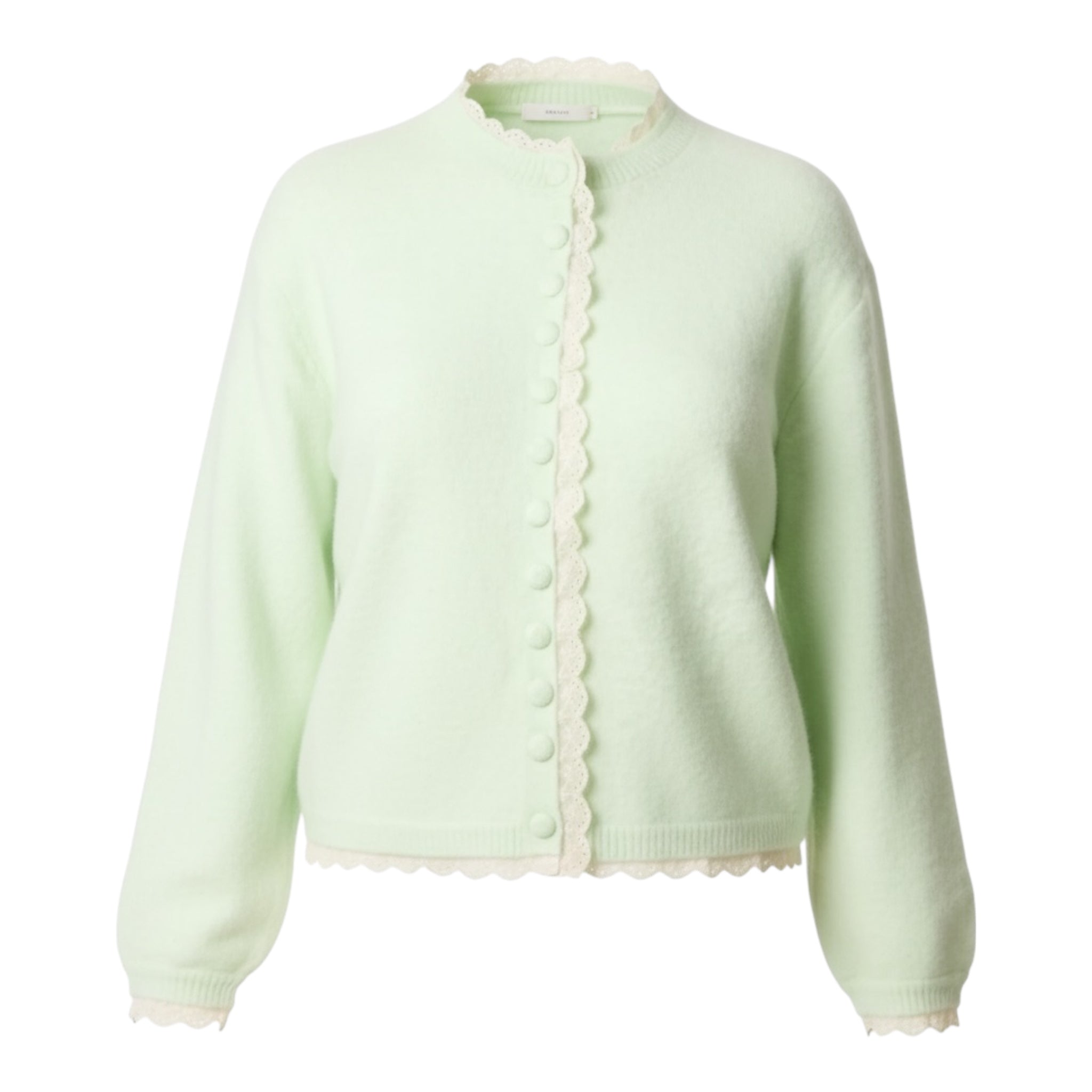 Lace detail Mint Cardigan