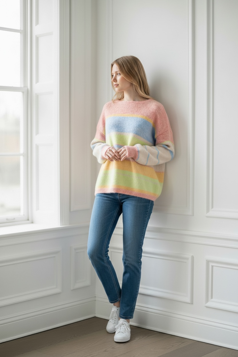 Pastel Stripe Knit Jumper