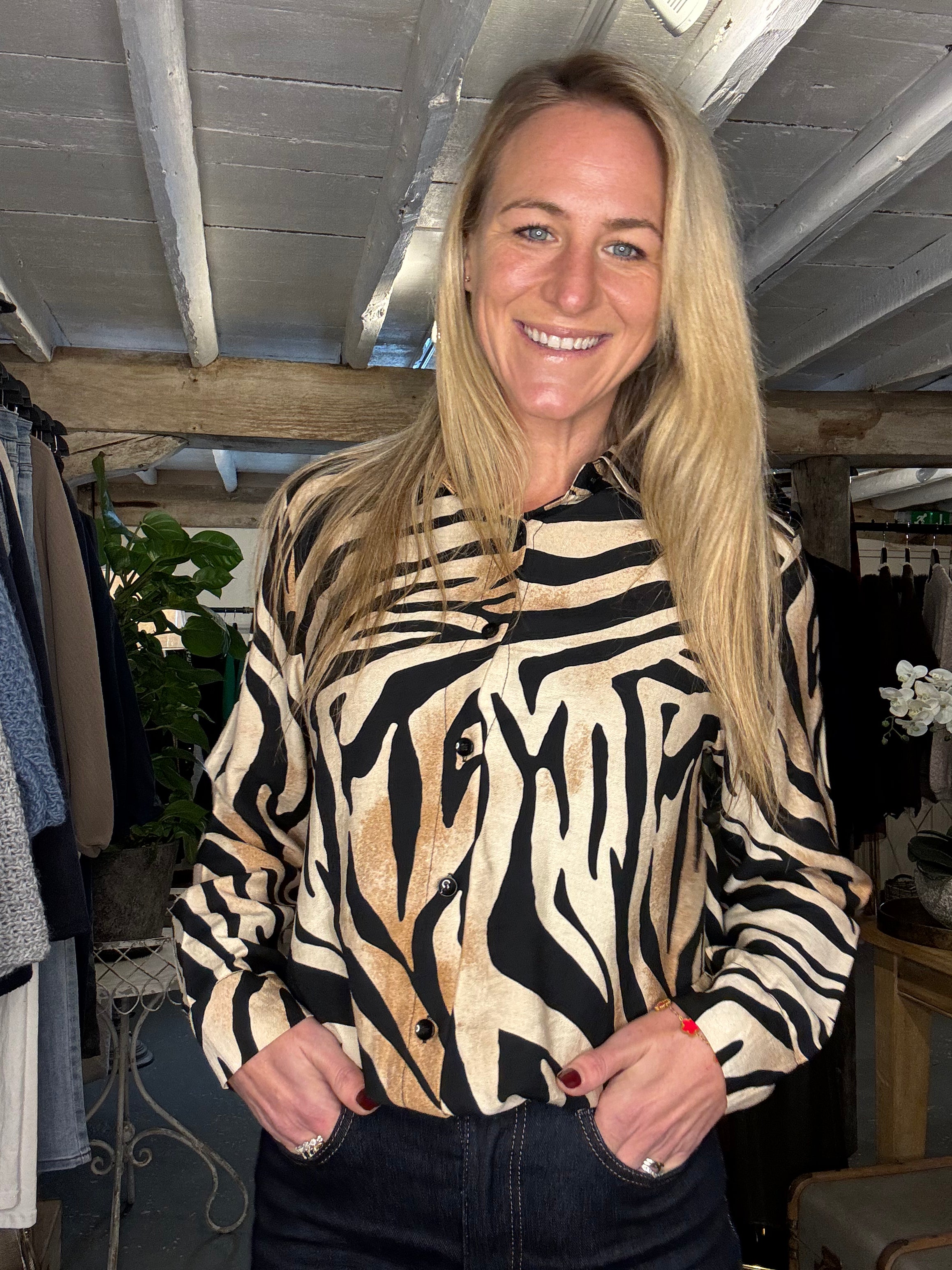 The Savannah Zebra Print Shirt