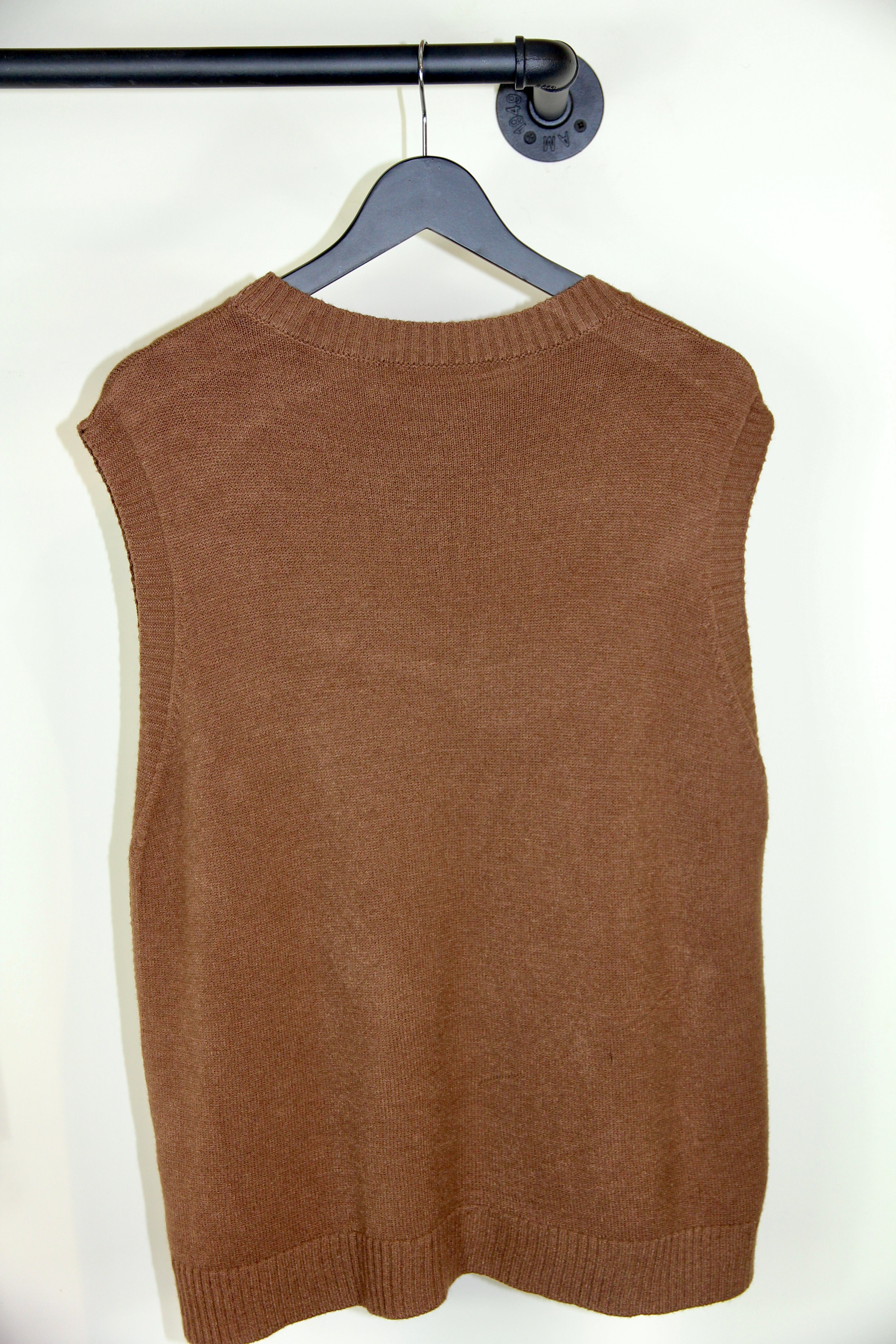 Sleeveless Knit Button Vest