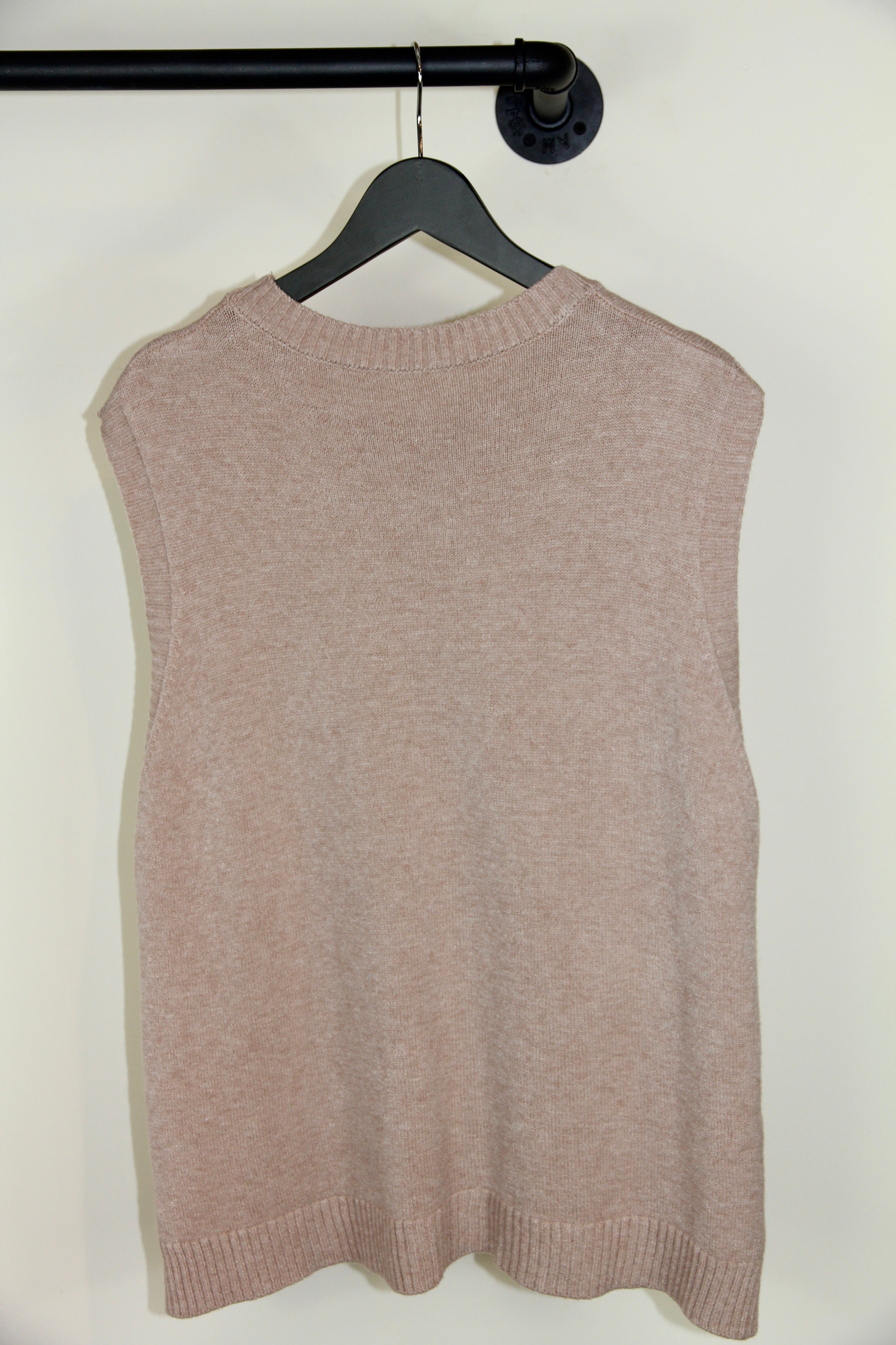 Sleeveless Knit Button Vest
