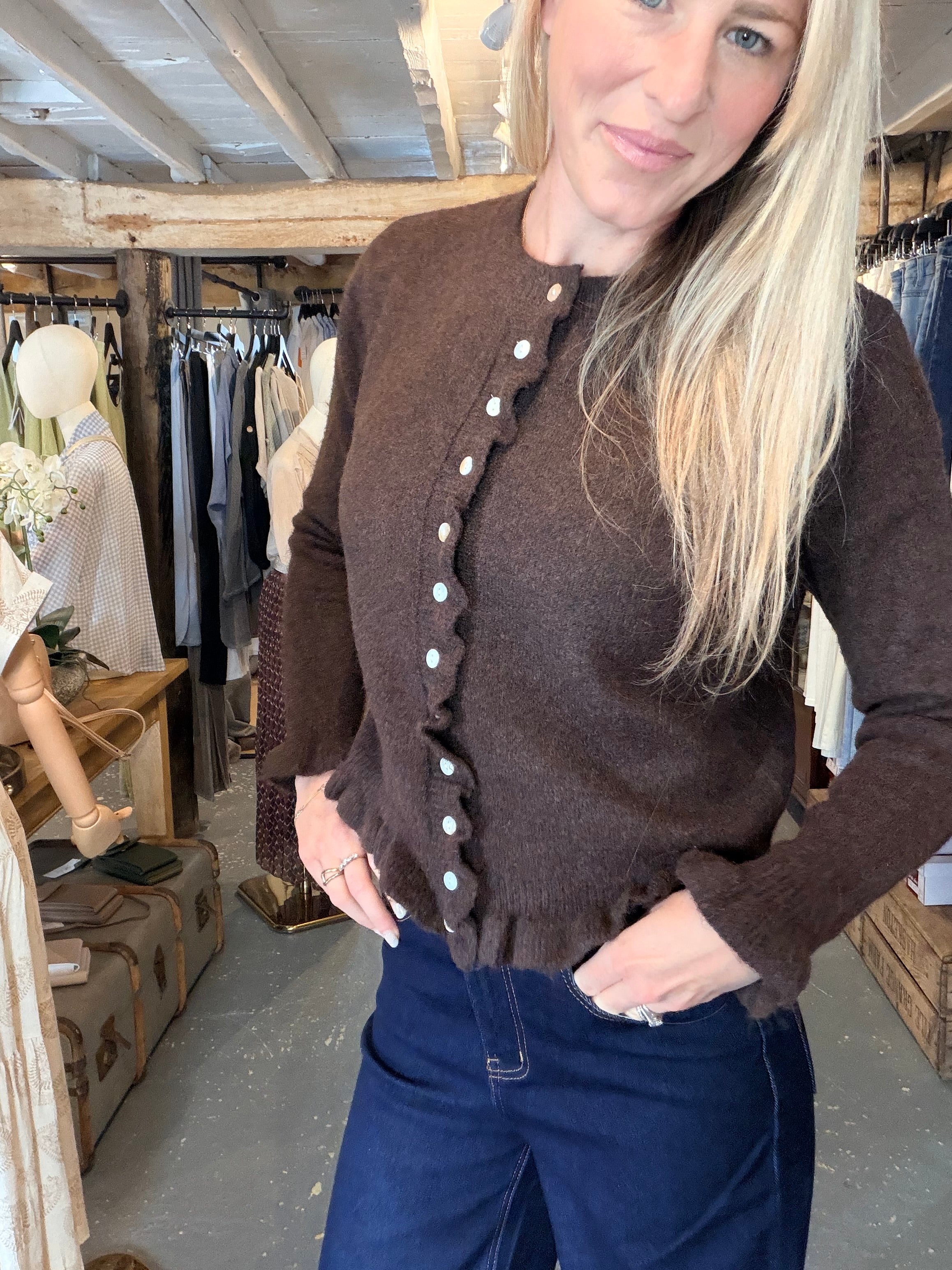 The Clementine Frill Cardigan