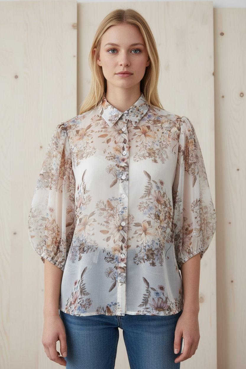 Floral Chiffon Blouse