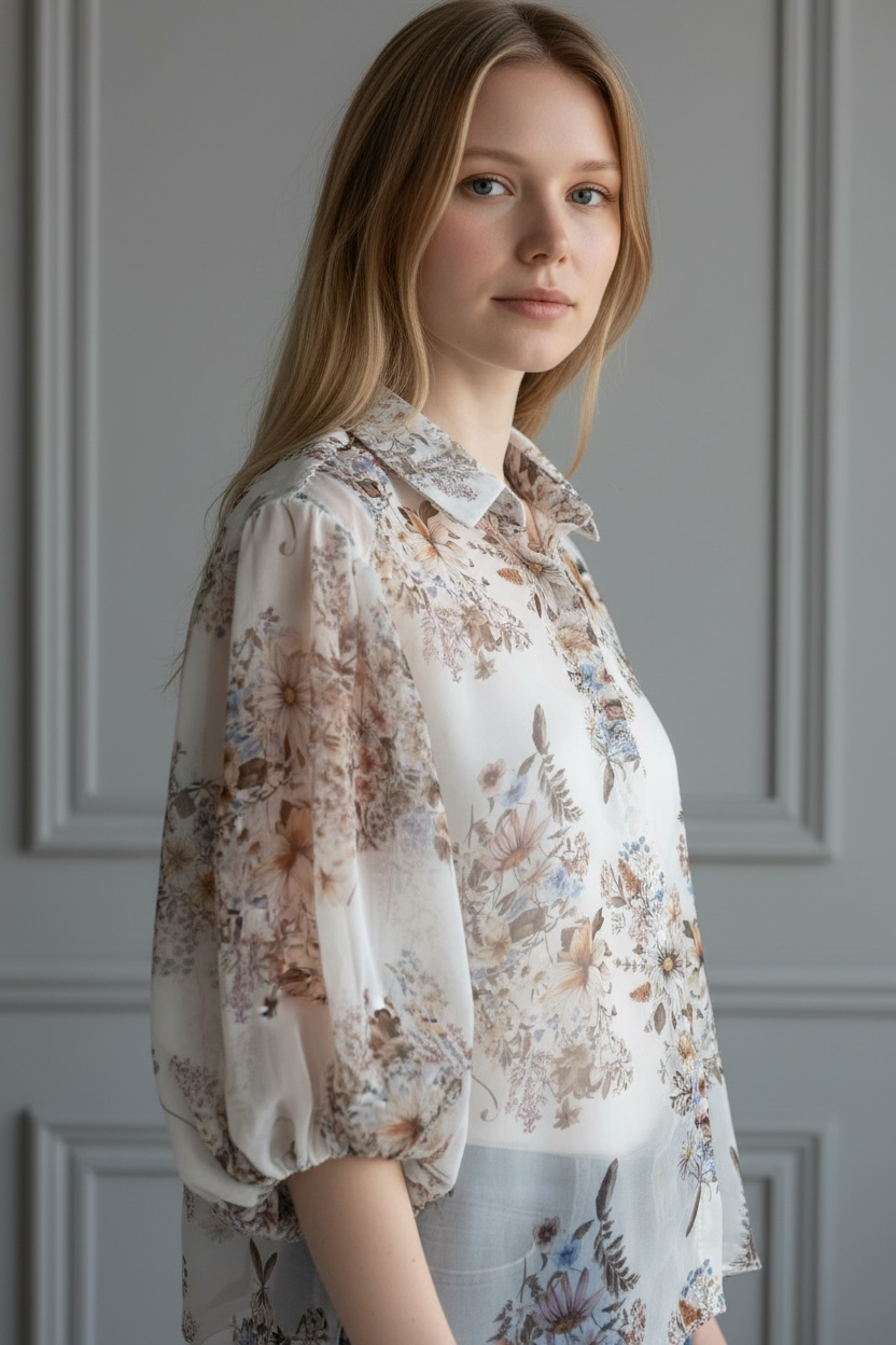 Floral Chiffon Blouse