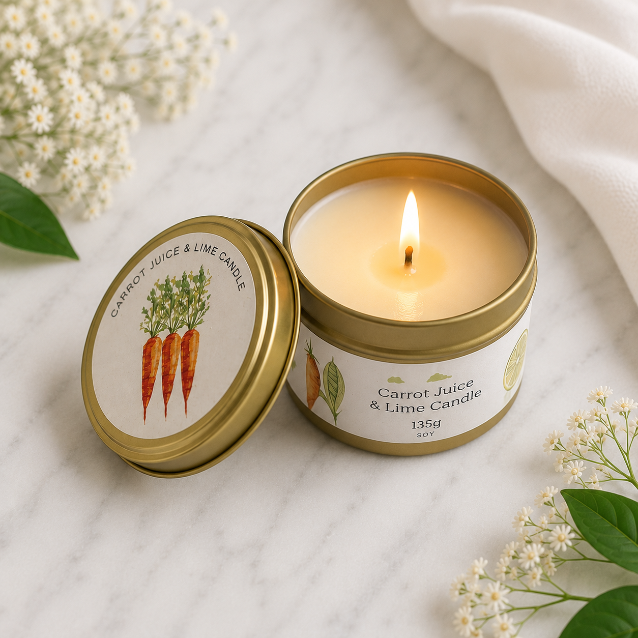 The Kitchen Garden Candle – Carrot Juice & Lime