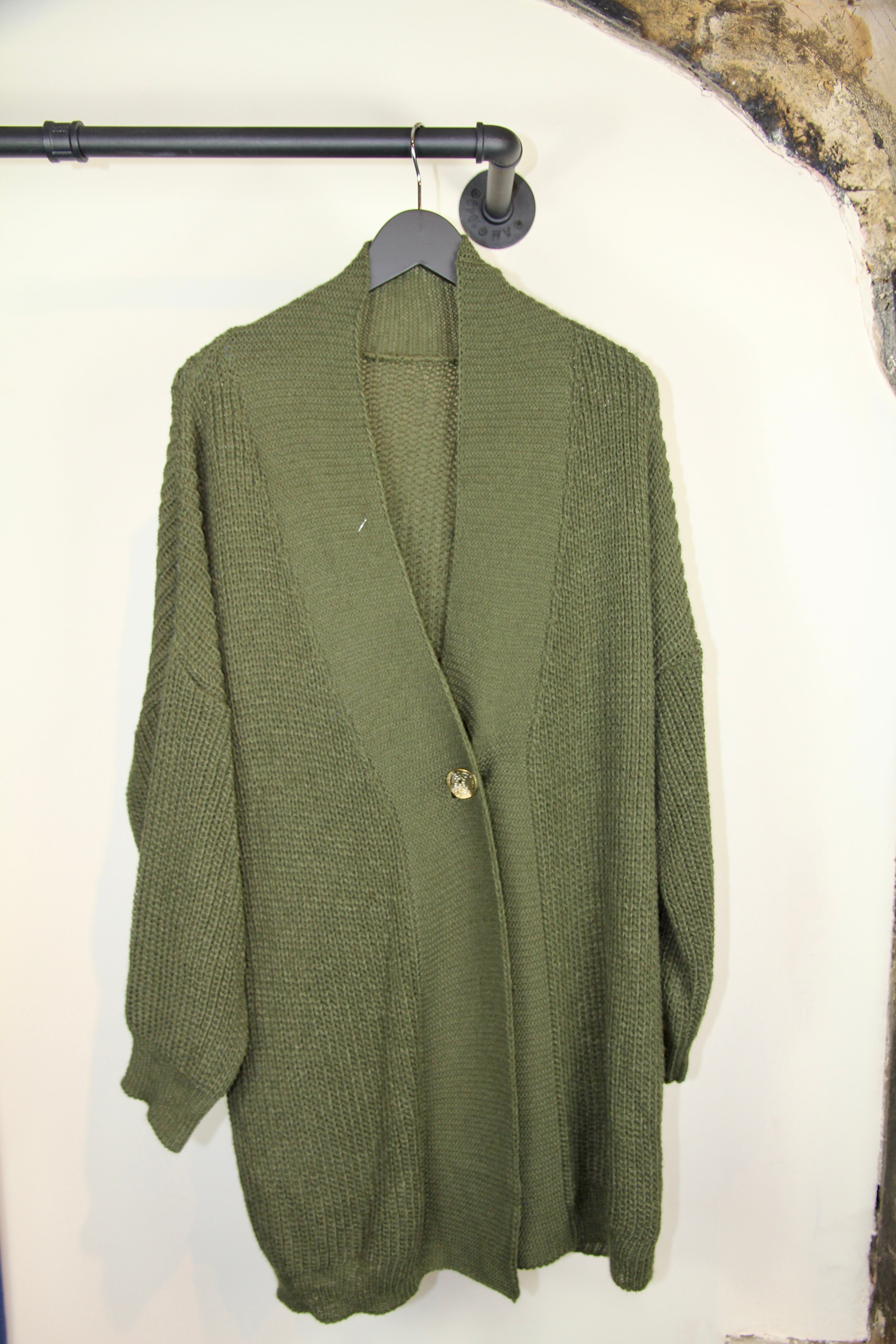 Long Knit button Cardigan