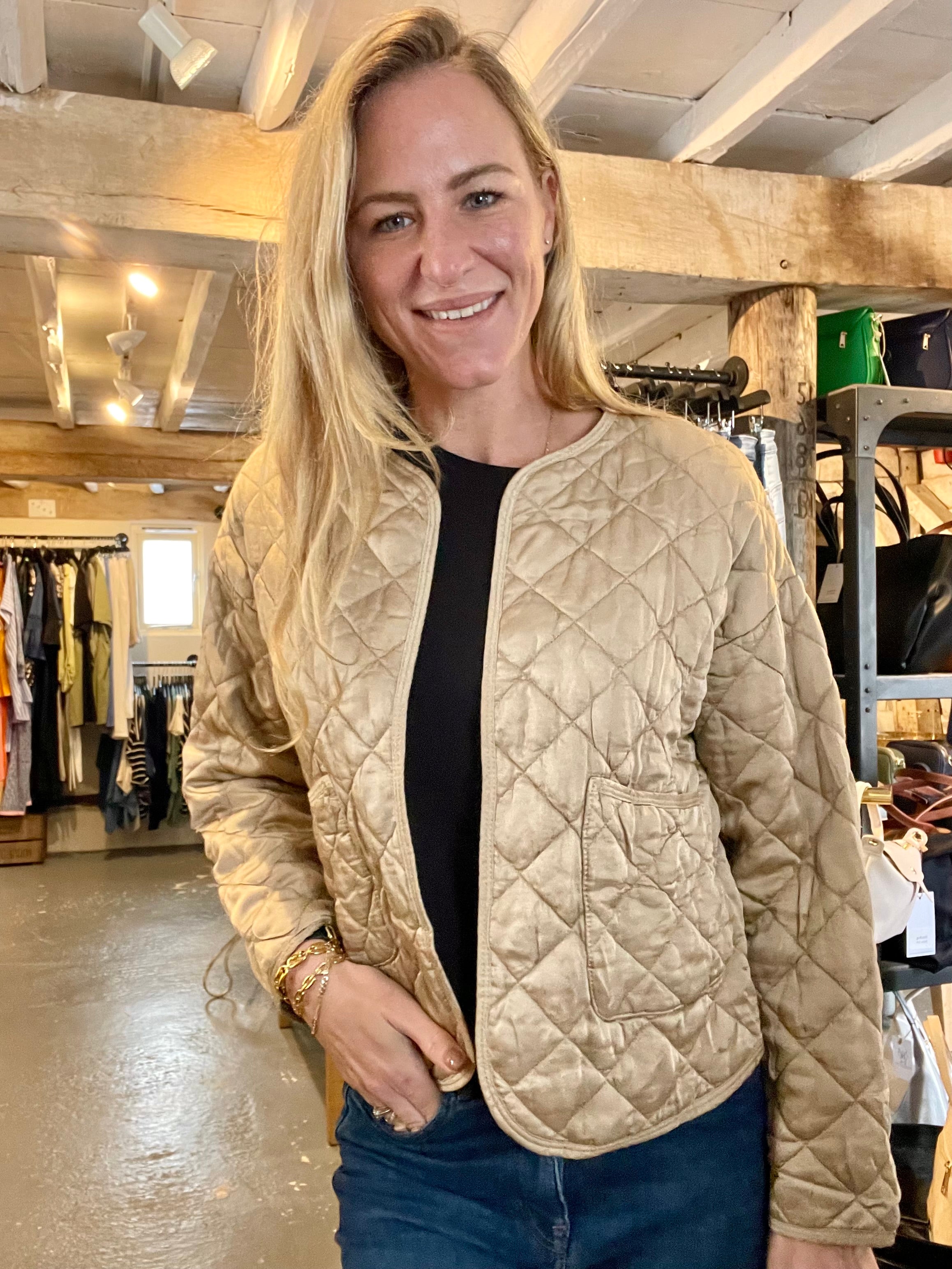 Quilted Bomber Jacket