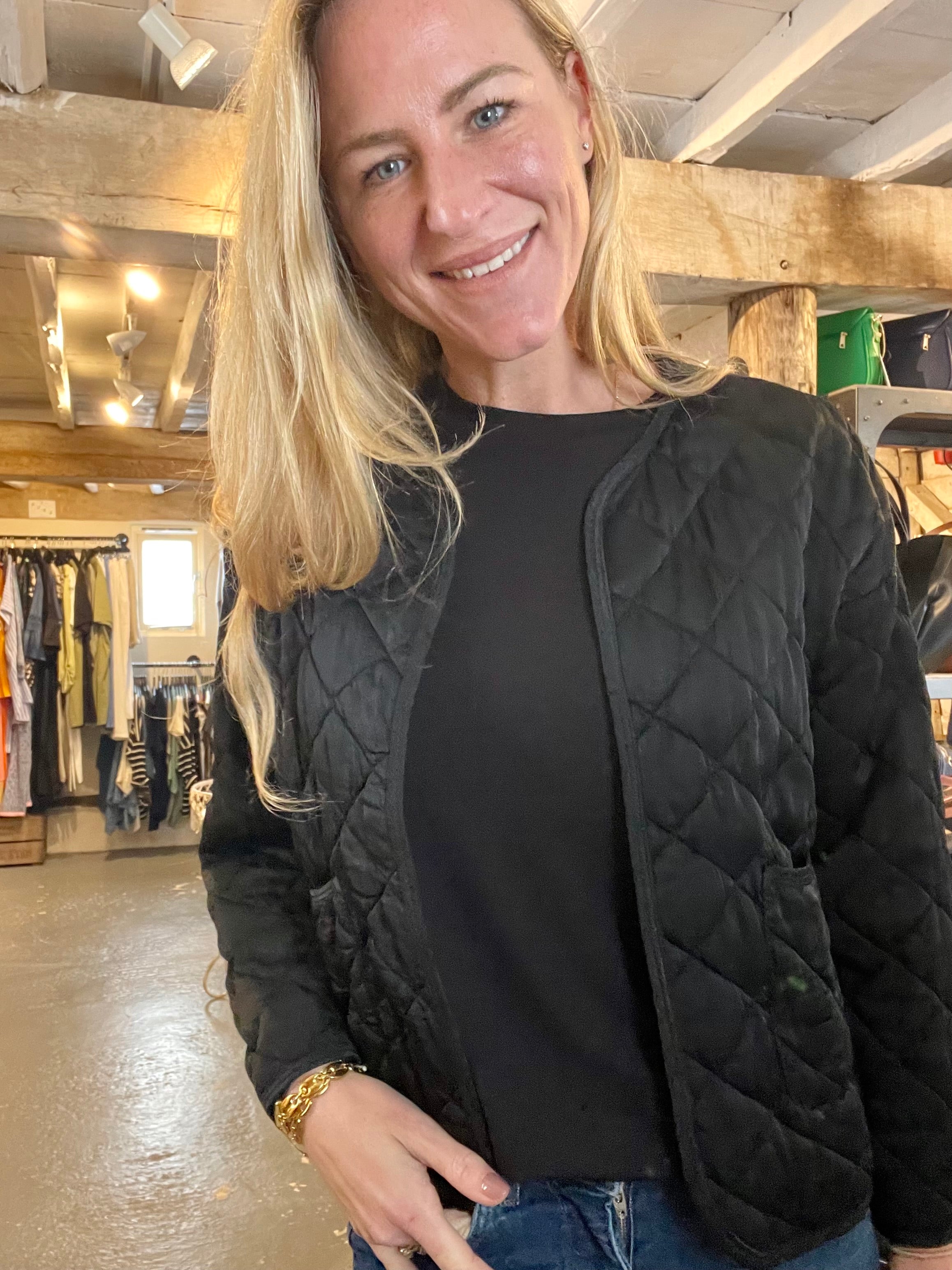 Quilted Bomber Jacket