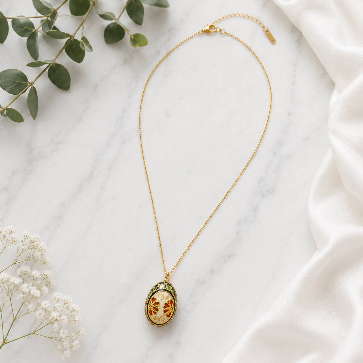 The Imperial Egg Necklace | Ivory Garden