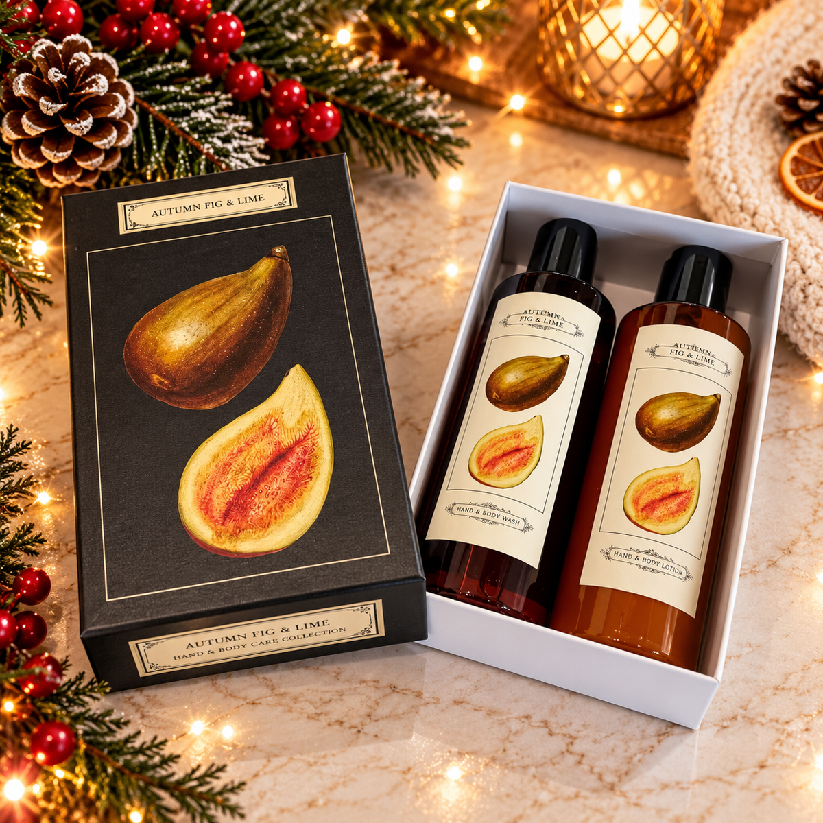 Luxury Hand & Body Gift Set – Autumn Fig & Lime