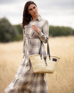 Lauren Ralph Lauren Spencer Bag In Black White And Brown