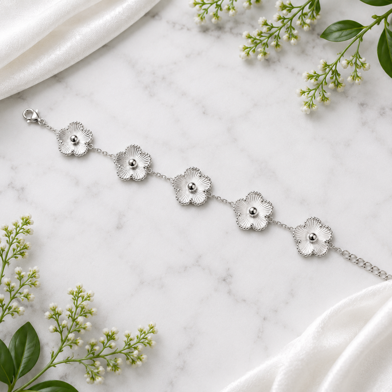 The Amara Silver Bracelet