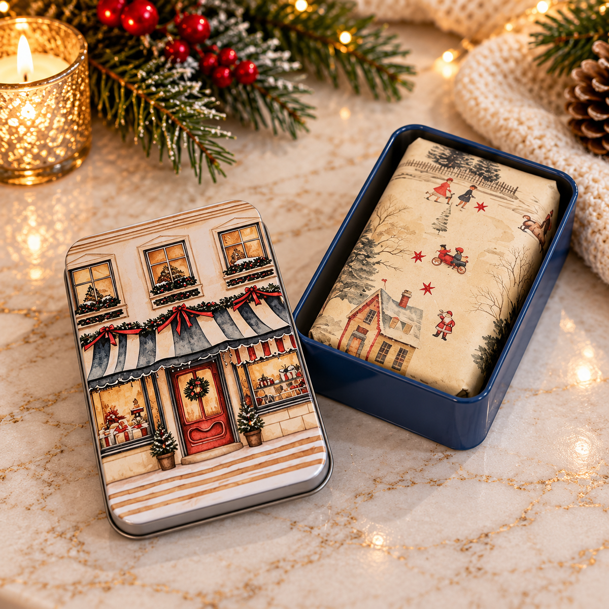 Holiday House Spice Christmas Soap in a Tin – 150g