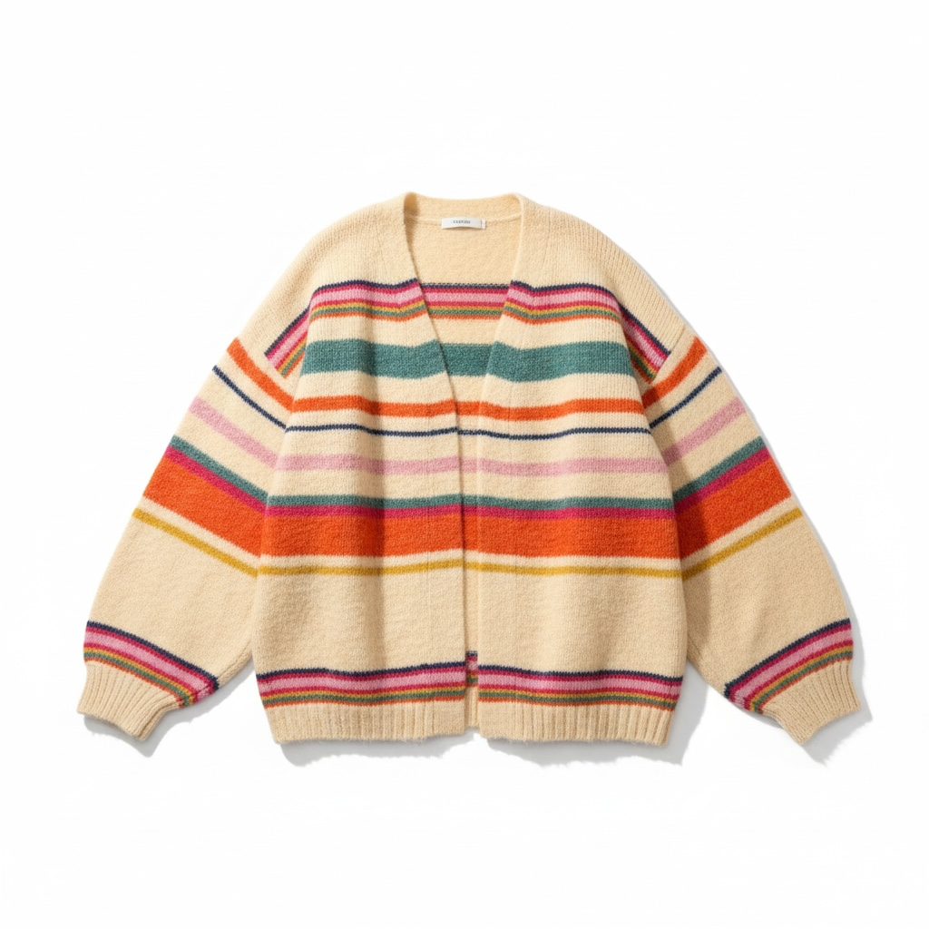 Multi Stripe Knit Cardigan