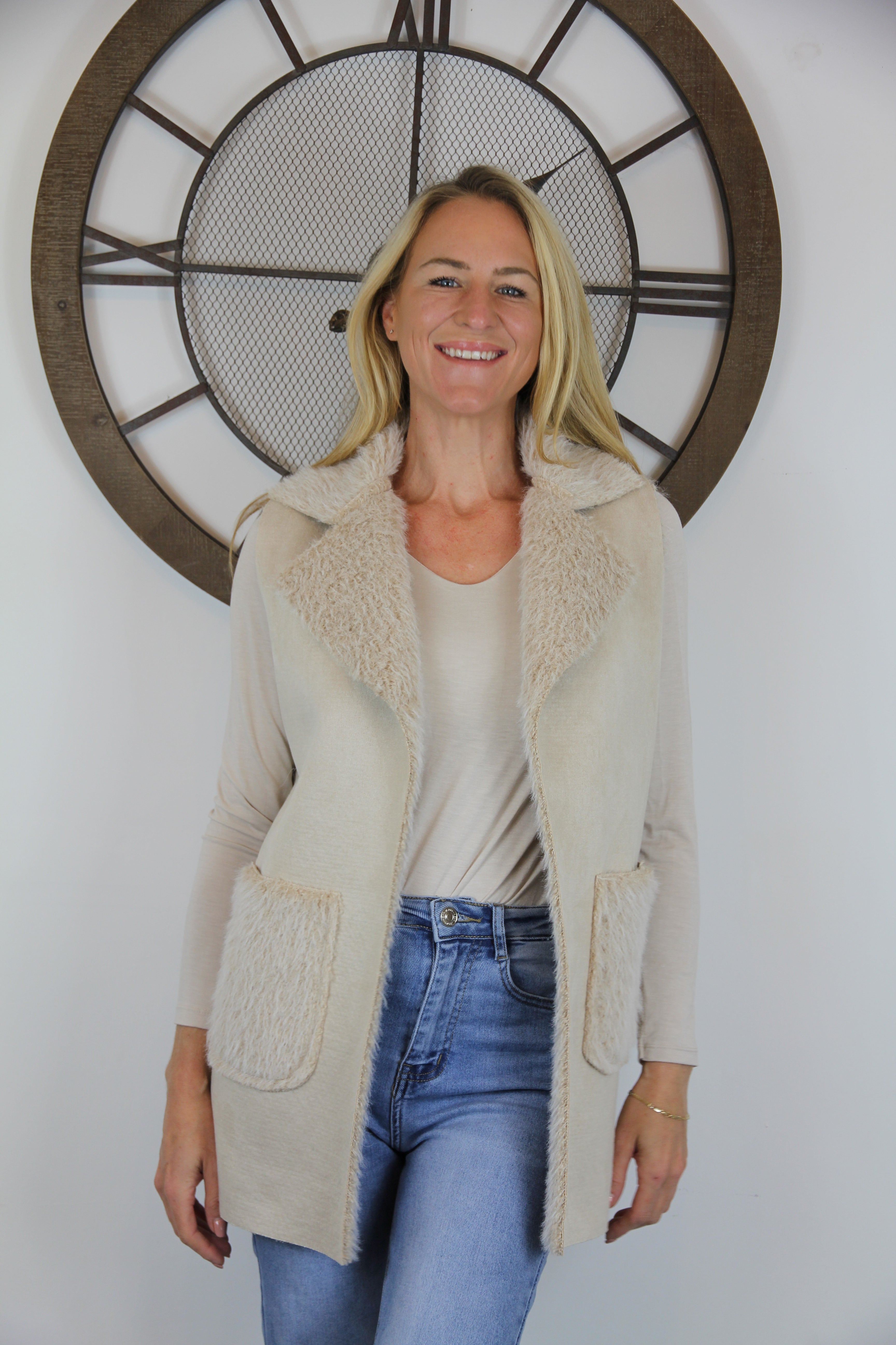 Suede Effect Gilet
