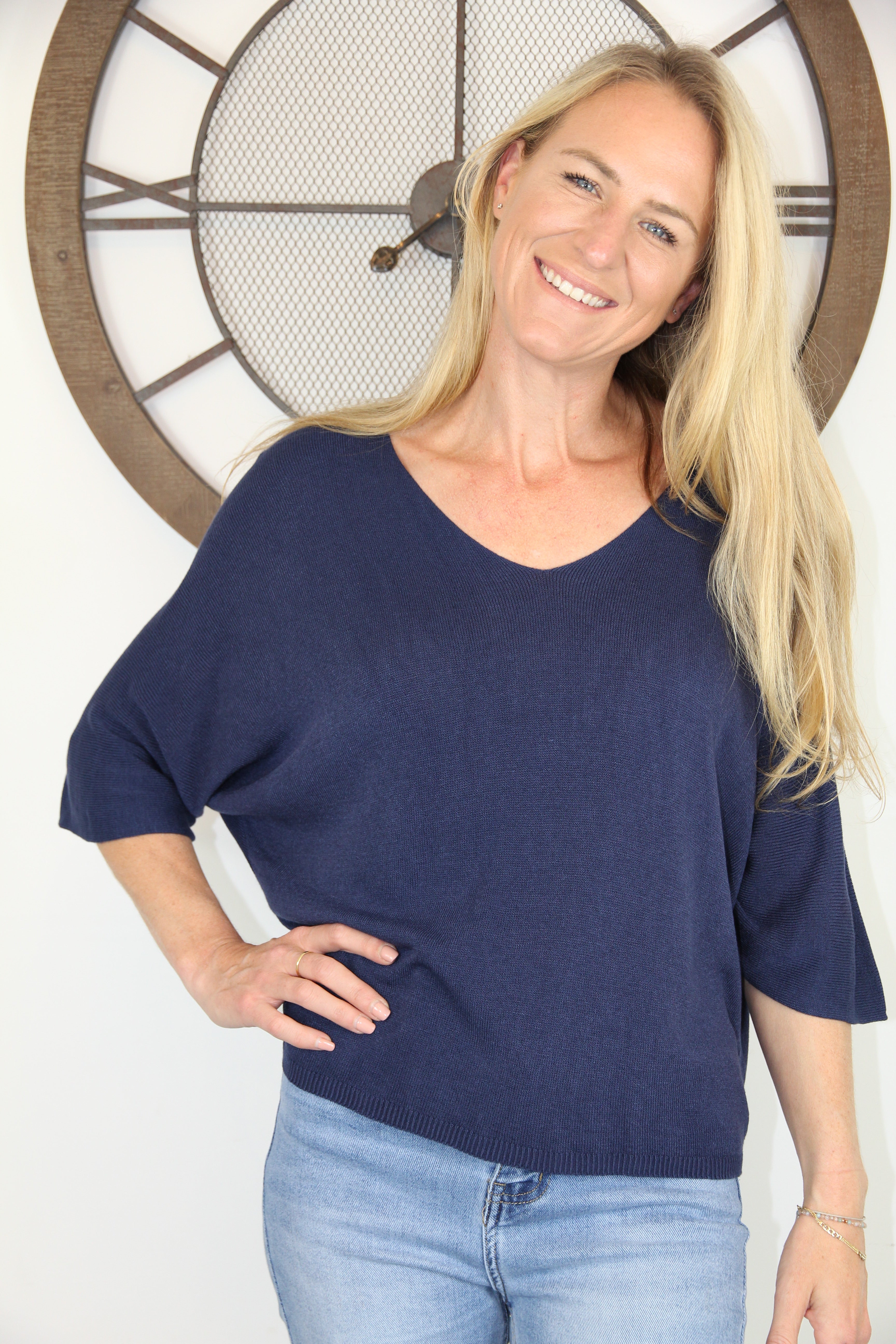 Lightweight Classic Batwing Knit Top