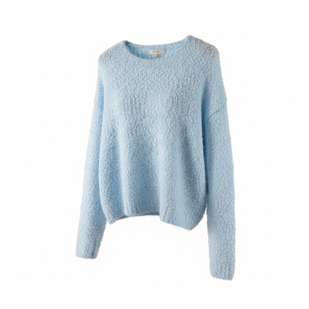 Blue Bouclé Jumper