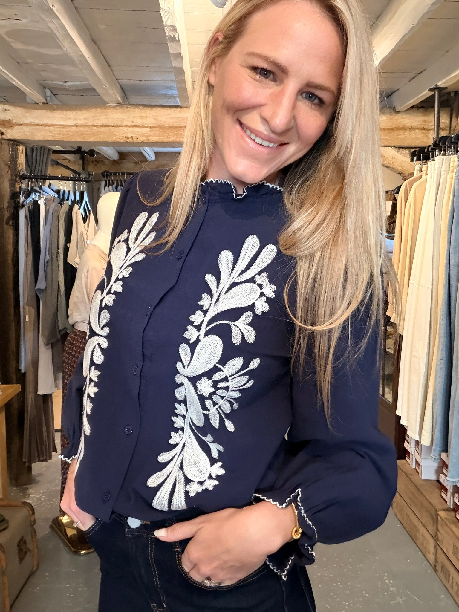 The Elodie Embroidered Shirt