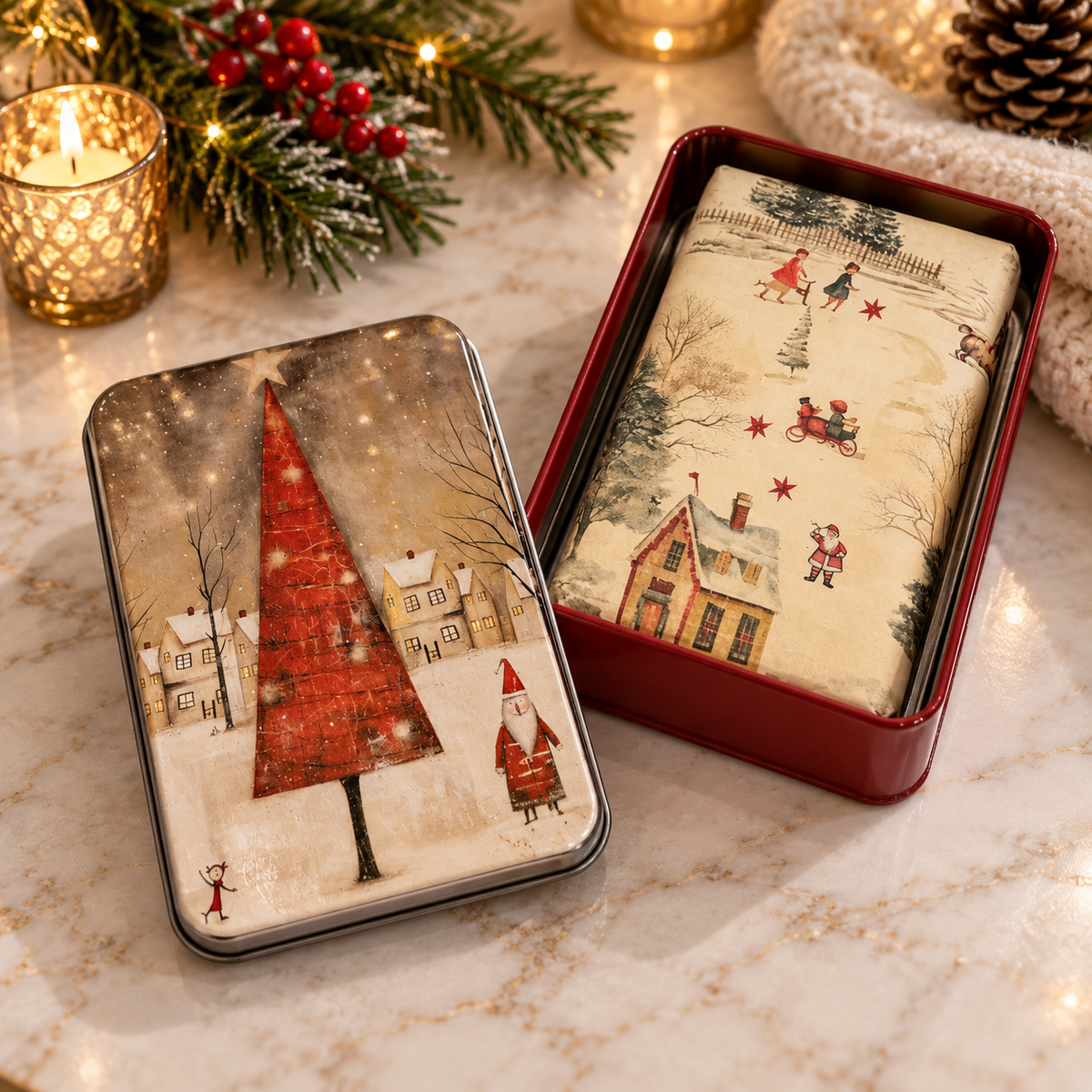Holiday Spice Christmas Soap in a Tin – 150g