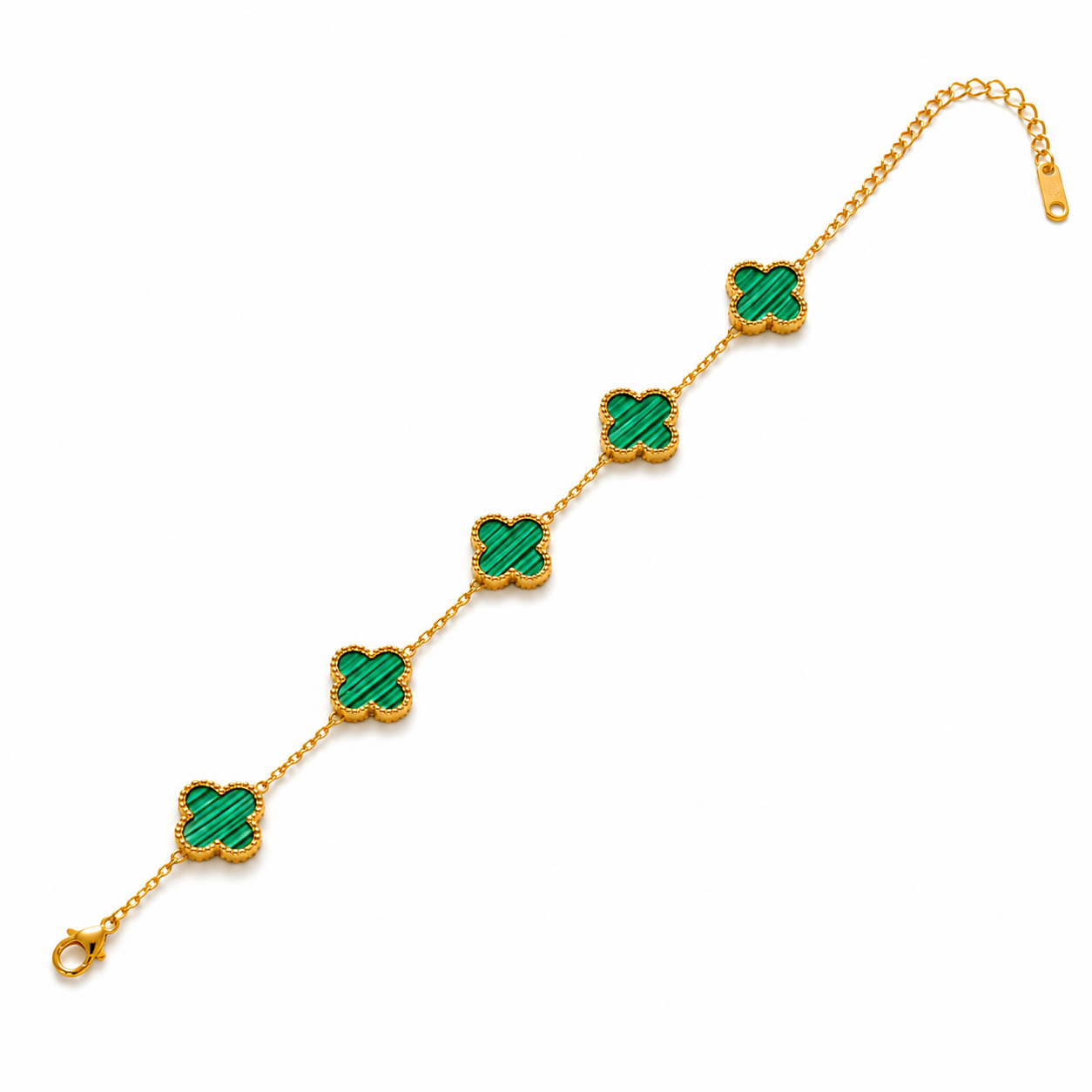 Amara Green Bracelet | 18ct Gold Plated Bracelet