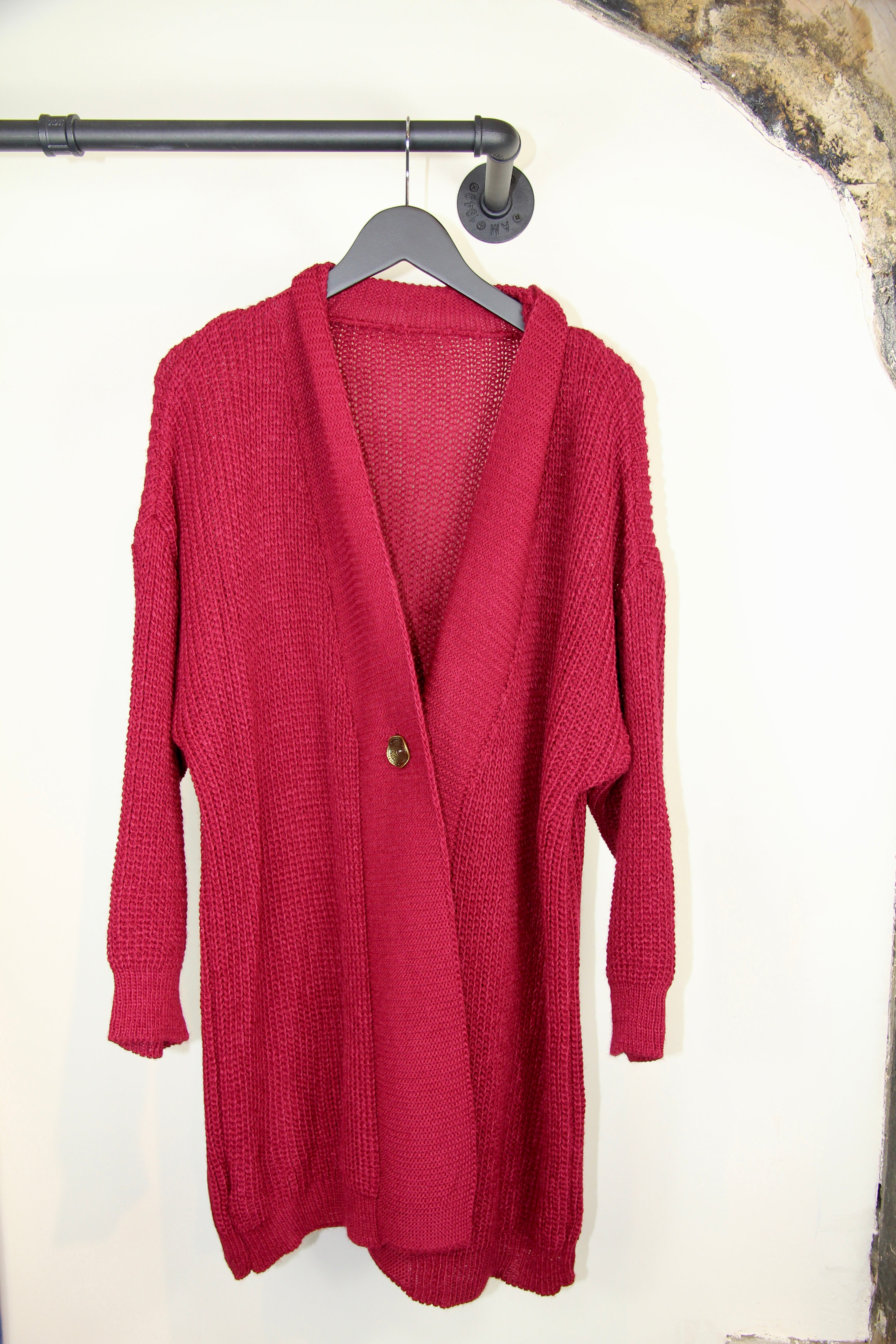 Long Knit button Cardigan