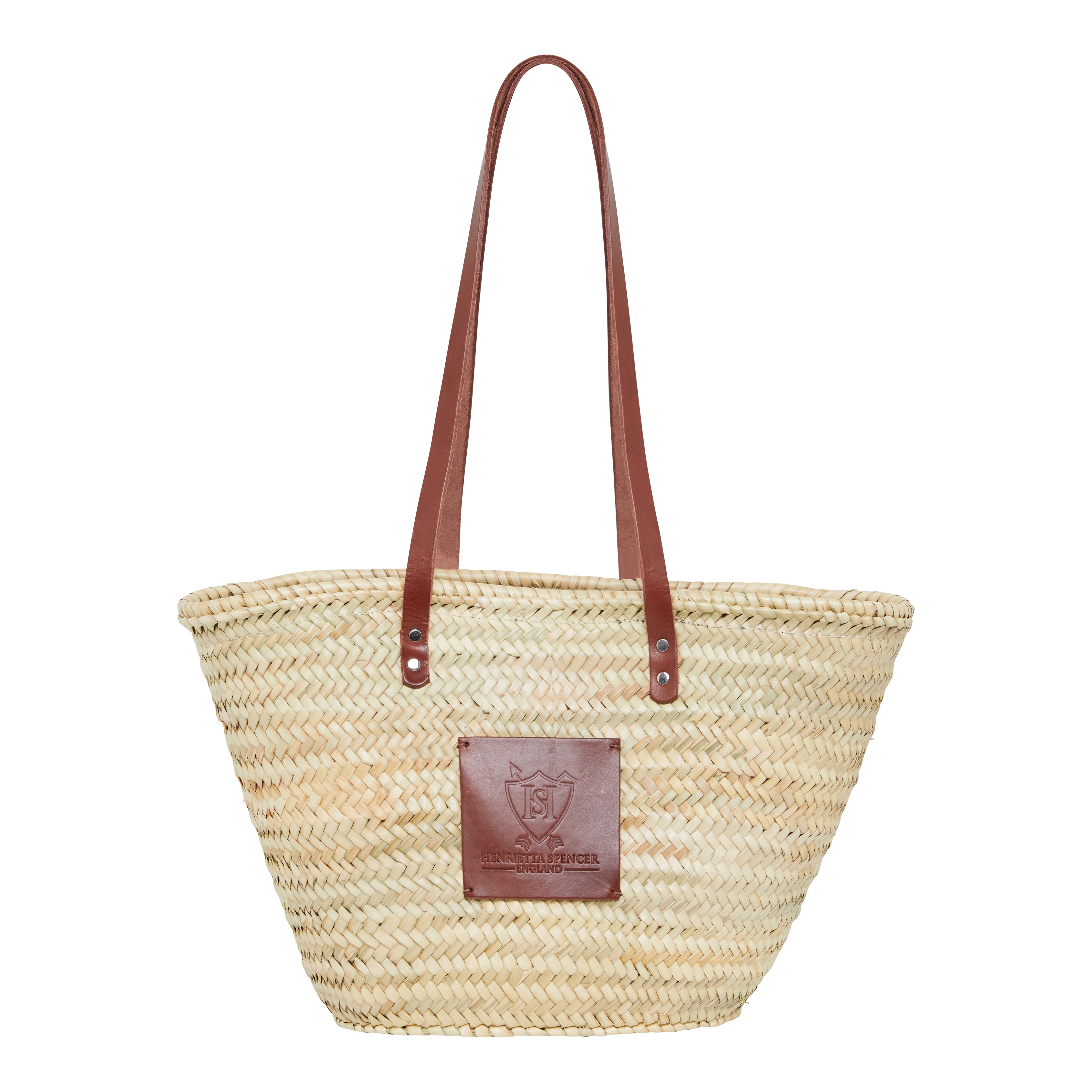 Our best selling straw basket bag with genuine leather handles and zip